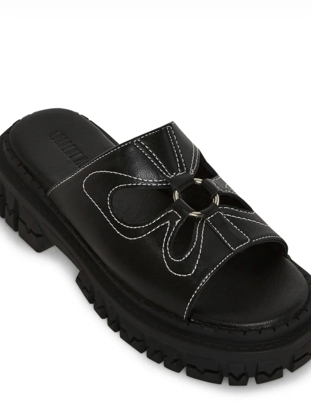 Black platform sandals